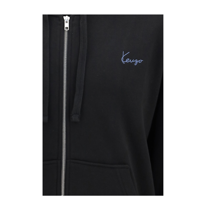 MAYFEYR - Kenzo - Signature Embroidered Cotton Zip Hoodie - FG65HO2644MJ
