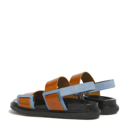 MAYFEYR - Marni - Fussbett Double-Strap Leather Sandals - FBMS018001P7615ZP083