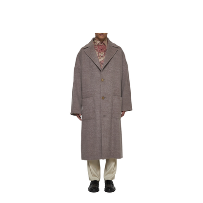 Men's Single Breasted Wool Coat