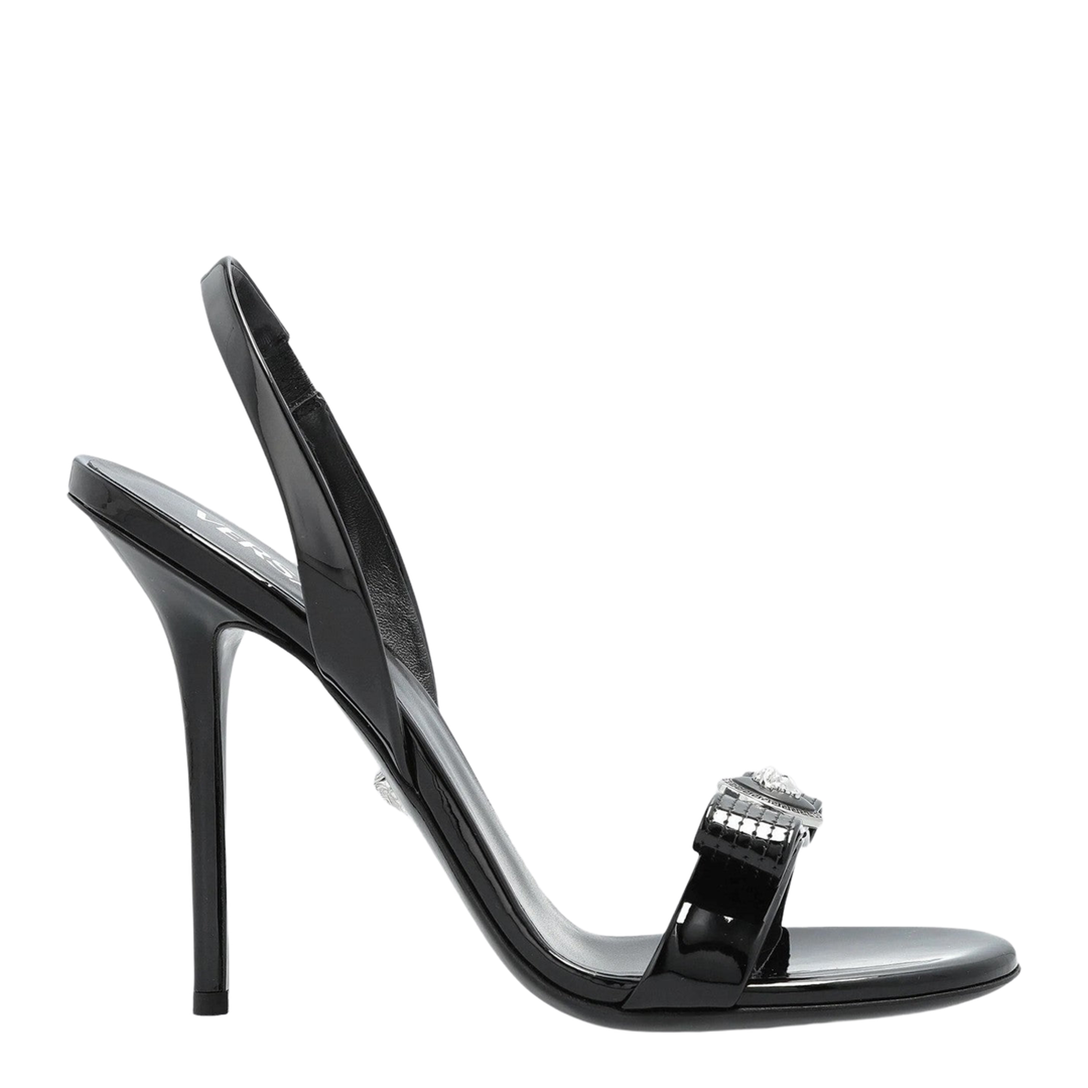 MAYFEYR - Versace - Black Sandals With Medusa Bow - 1022060D2VE1B00P