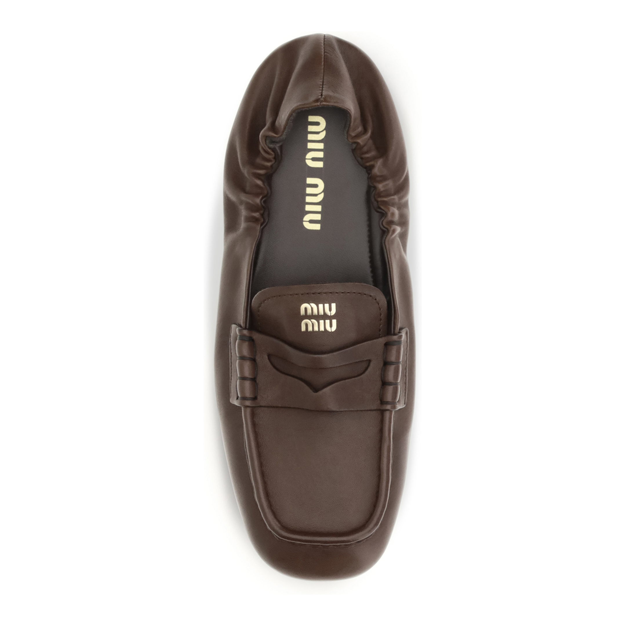 MAYFEYR - Miu Miu - Ruches Loafers In Nappa Leather - 5D341EFD005EFXF0NBL