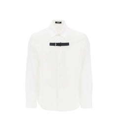 Versace leather strap shirt