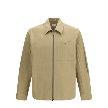 Check Cotton Zip-Up Shirt