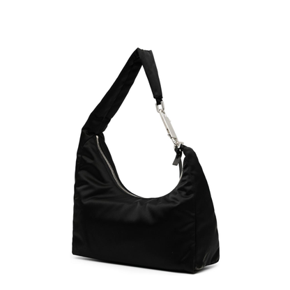 Gemini Small Lamb Leather Shoulder Bag - Black