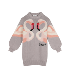 Flamingo Intarsia Dress