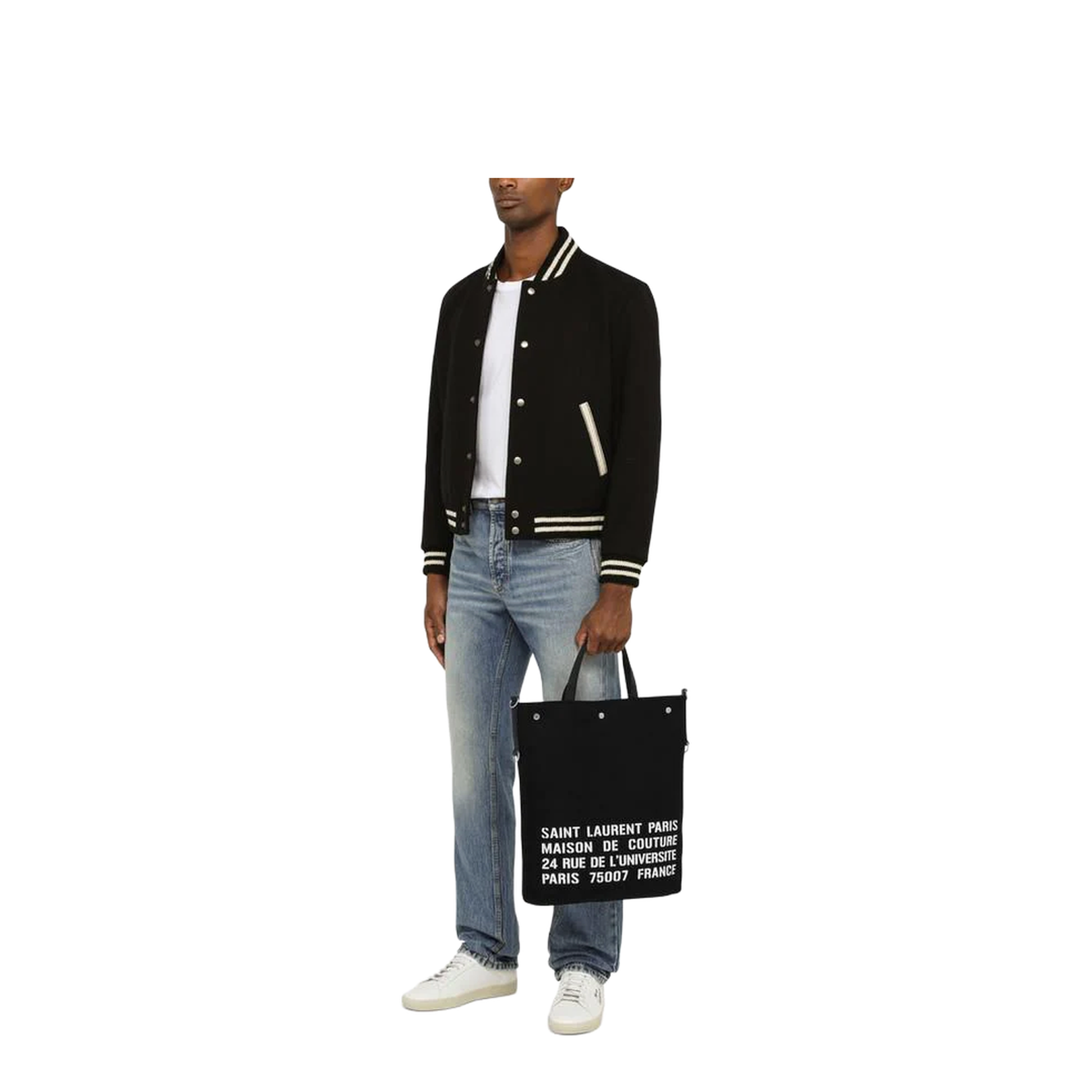 North/South Universite Tote Bag Black/Soft Cream