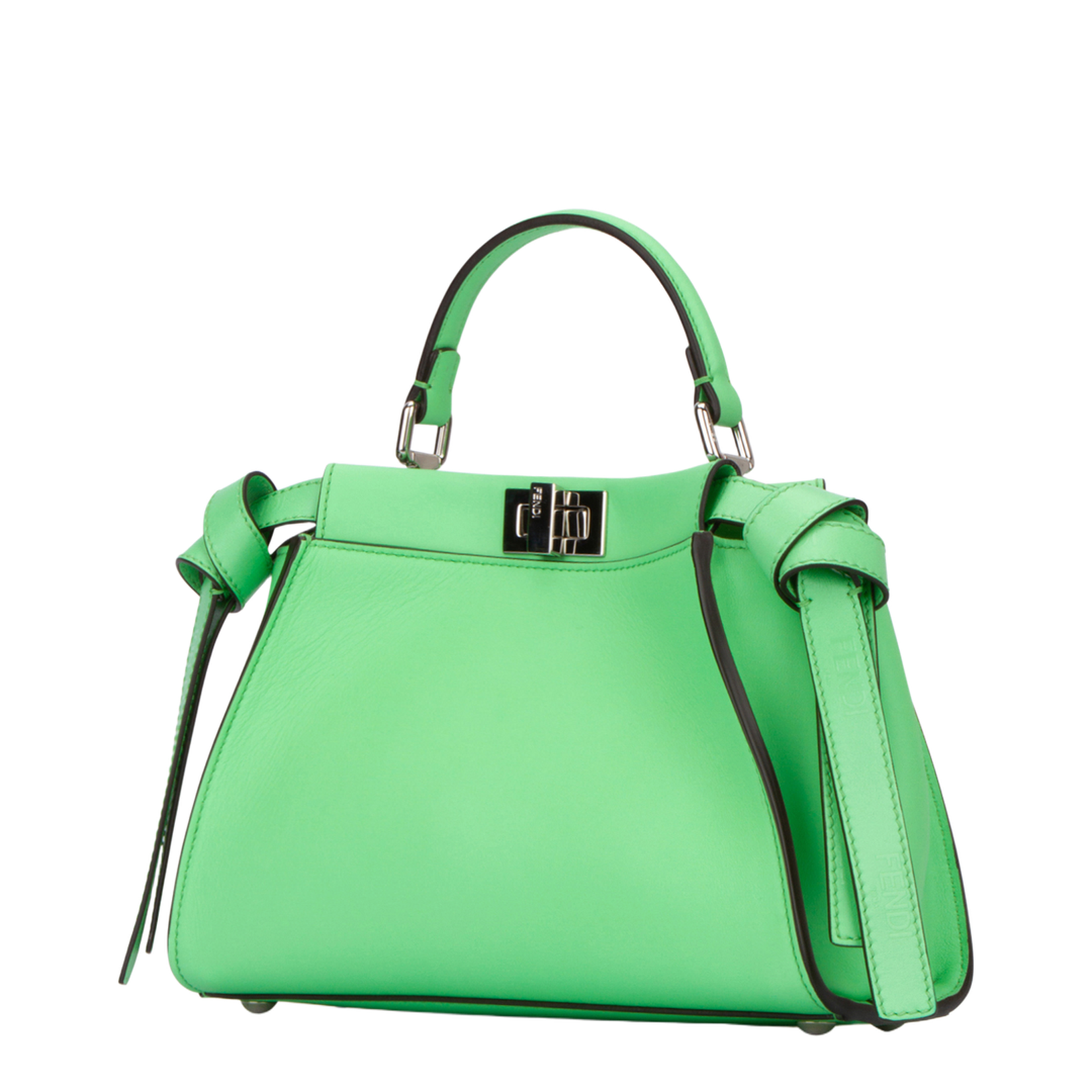 Peekaboo Mini Leather Top Handle Bags - Green