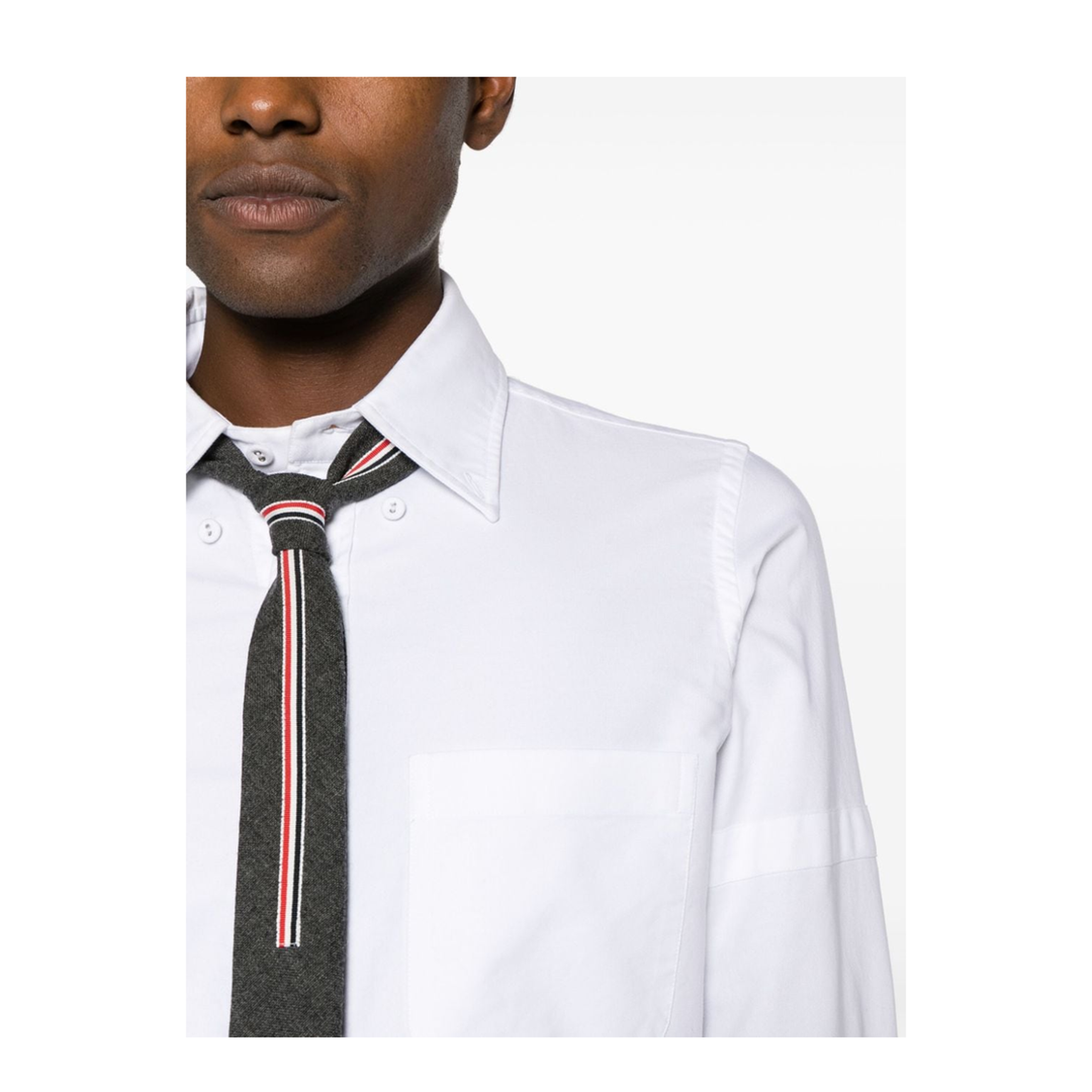 MAYFEYR - Thom Browne - Armband-Detail Cotton Shirt - MWL403OF0313100