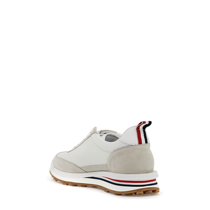 Two-Tone Leather and Mesh Sneakers