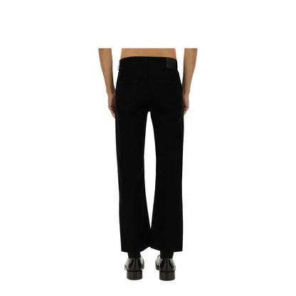 Black Straight Leg Denim Jeans