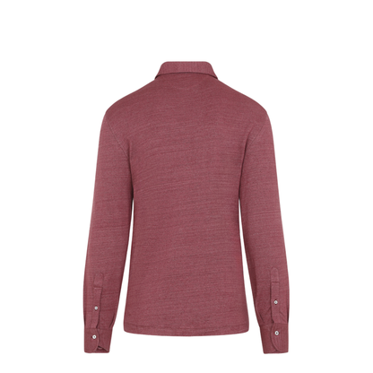 MAYFEYR - Brunello Cucinelli - Long-Sleeve Polo In Mélange Linen And Cotton Jersey - MR8273914