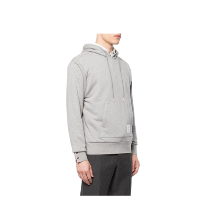 MAYFEYR - Thom Browne - Hoodie Pullover With Cb Rwb Stripe In Classic Loopback - MJT086A03377055