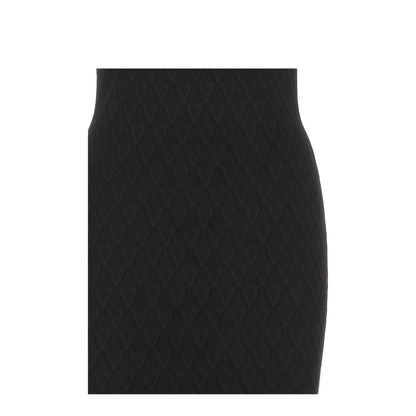 Dress with V-Jacquard Stretch Texture