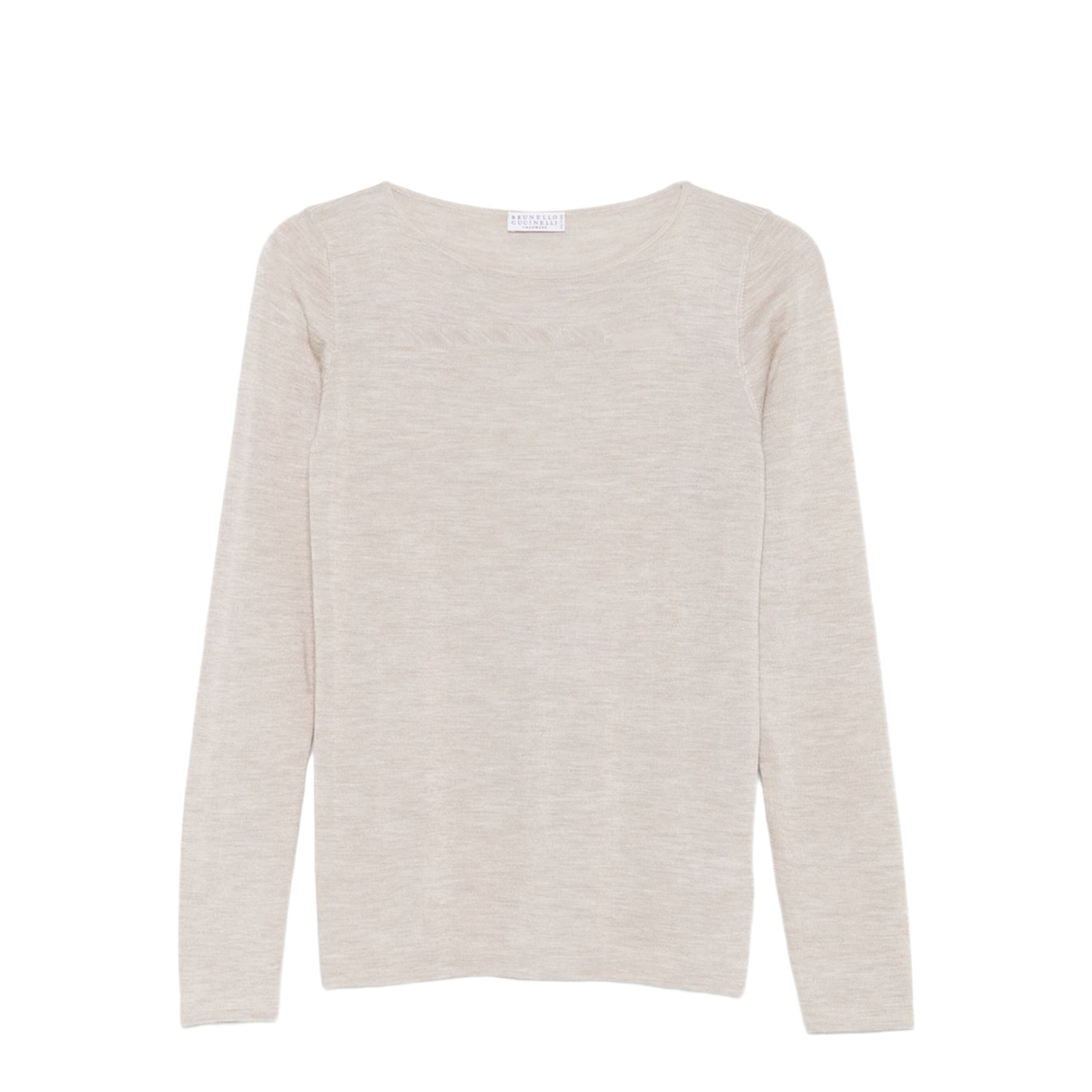 Cashmere-Silk Blend Sweater Beige