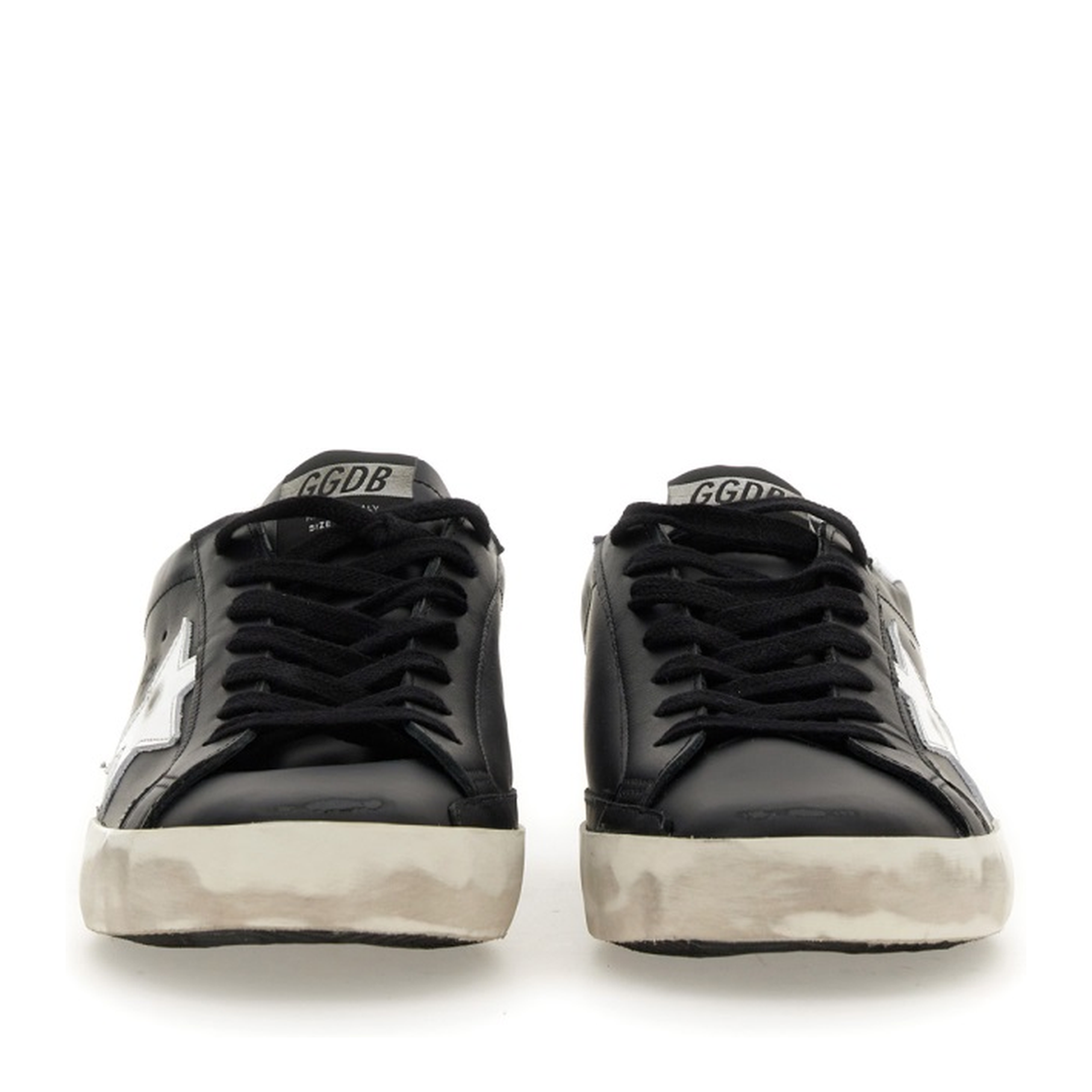 Super-Star Black White Leather