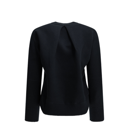MAYFEYR - Sacai - Crew Neck Cotton Cashmere Blend Sweater - 2608670201