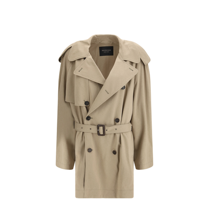 MAYFEYR - Balenciaga - Belted Double-Breasted Trench Coat - 862426TSVC1