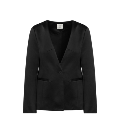 MAYFEYR - The Garment - Black Single Breasted Cotton Blend Jacket - 20984PL050