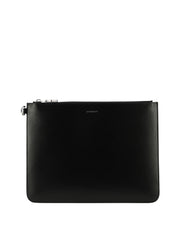 Logo Detailed Zipped Clutch Bag