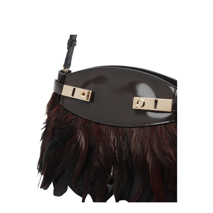 Dark Brown Soft Hug With Feathers