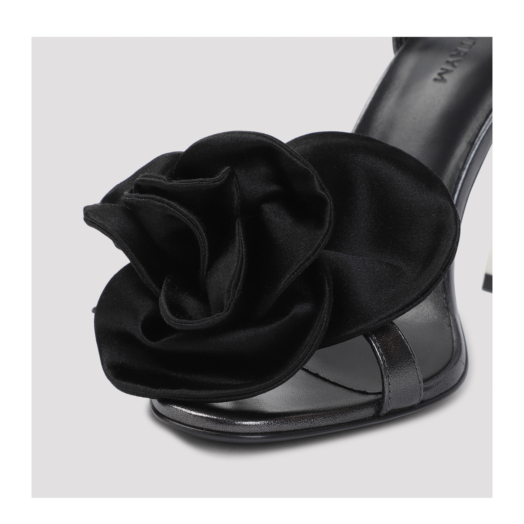MAYFEYR - Magda Butrym - Black Calf Leather Flower Shoes - 51892480