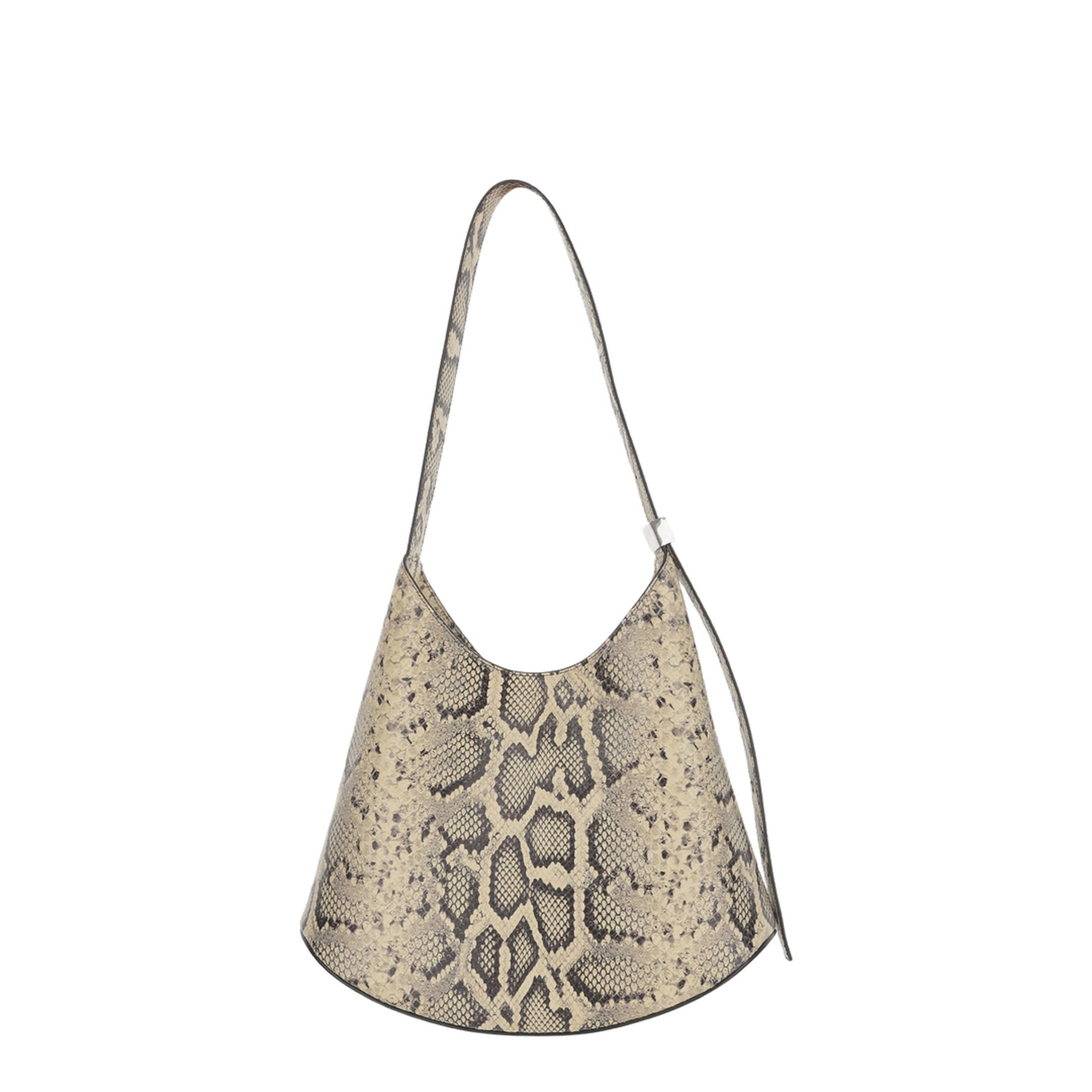 Eldorado Python-Print Leather Shoulder Bag