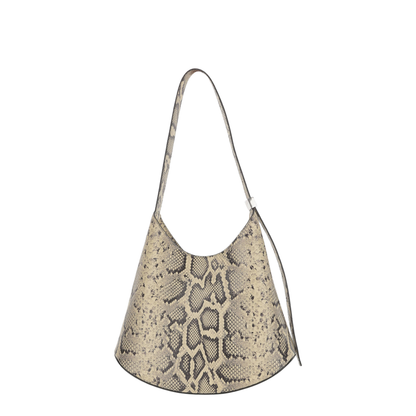 Eldorado Python-Print Leather Shoulder Bag