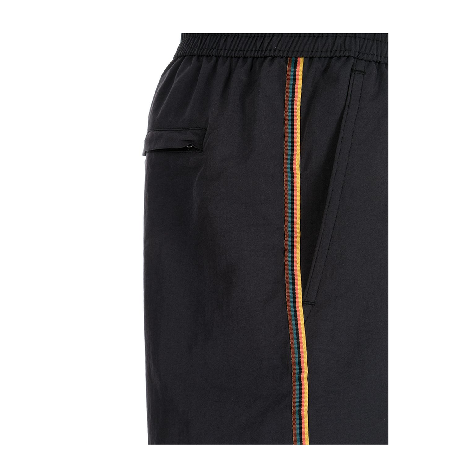 Navy Blue Recycled Polyamide Side Stripe Detailing Drawstring Waist Straight Leg
