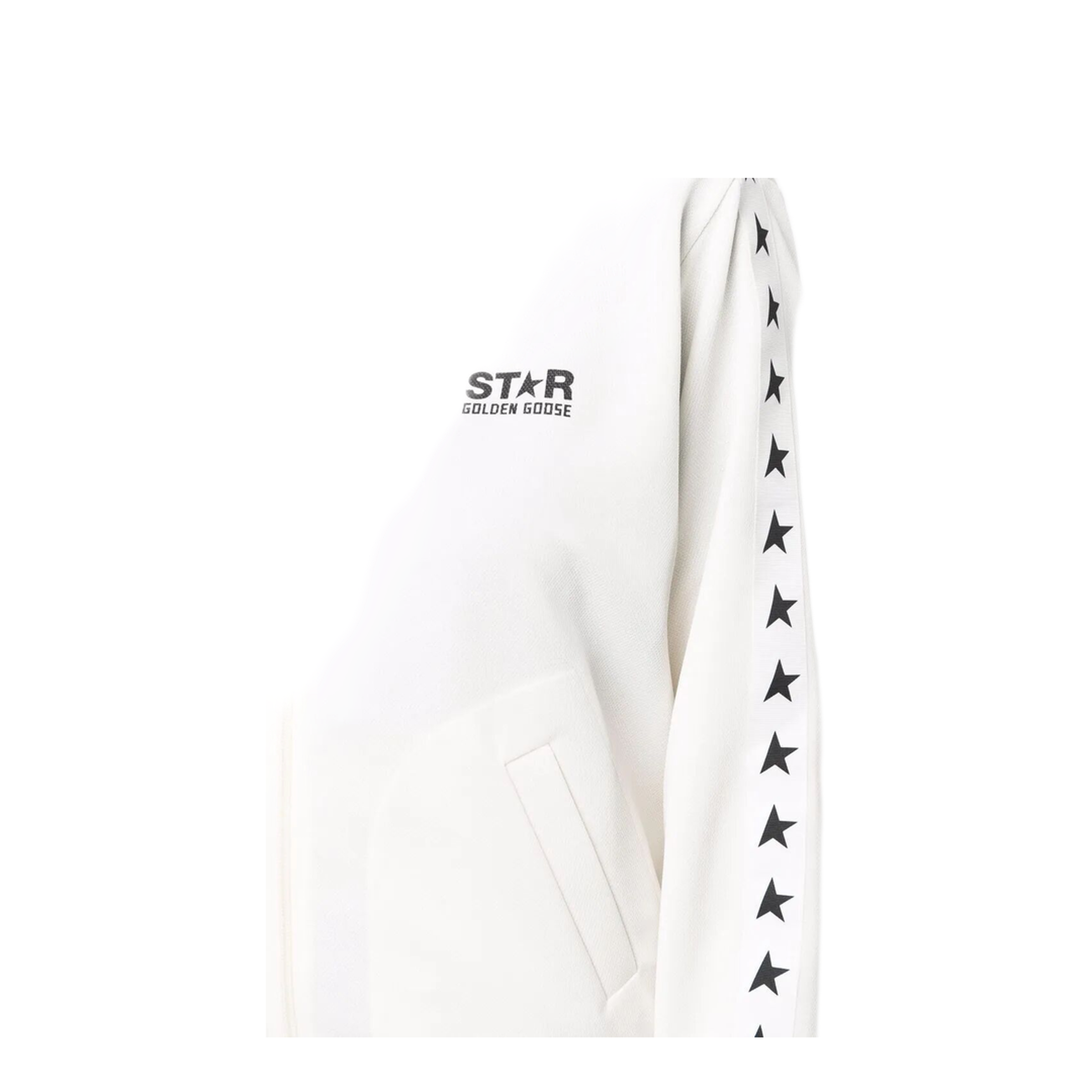 MAYFEYR - Golden Goose - Zipped Sweatshirt With Grosgrain Strip And Stars - GWP00875P00052081347