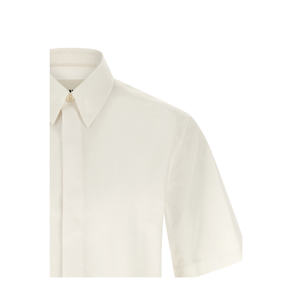 Logo Embroidery Shirt White