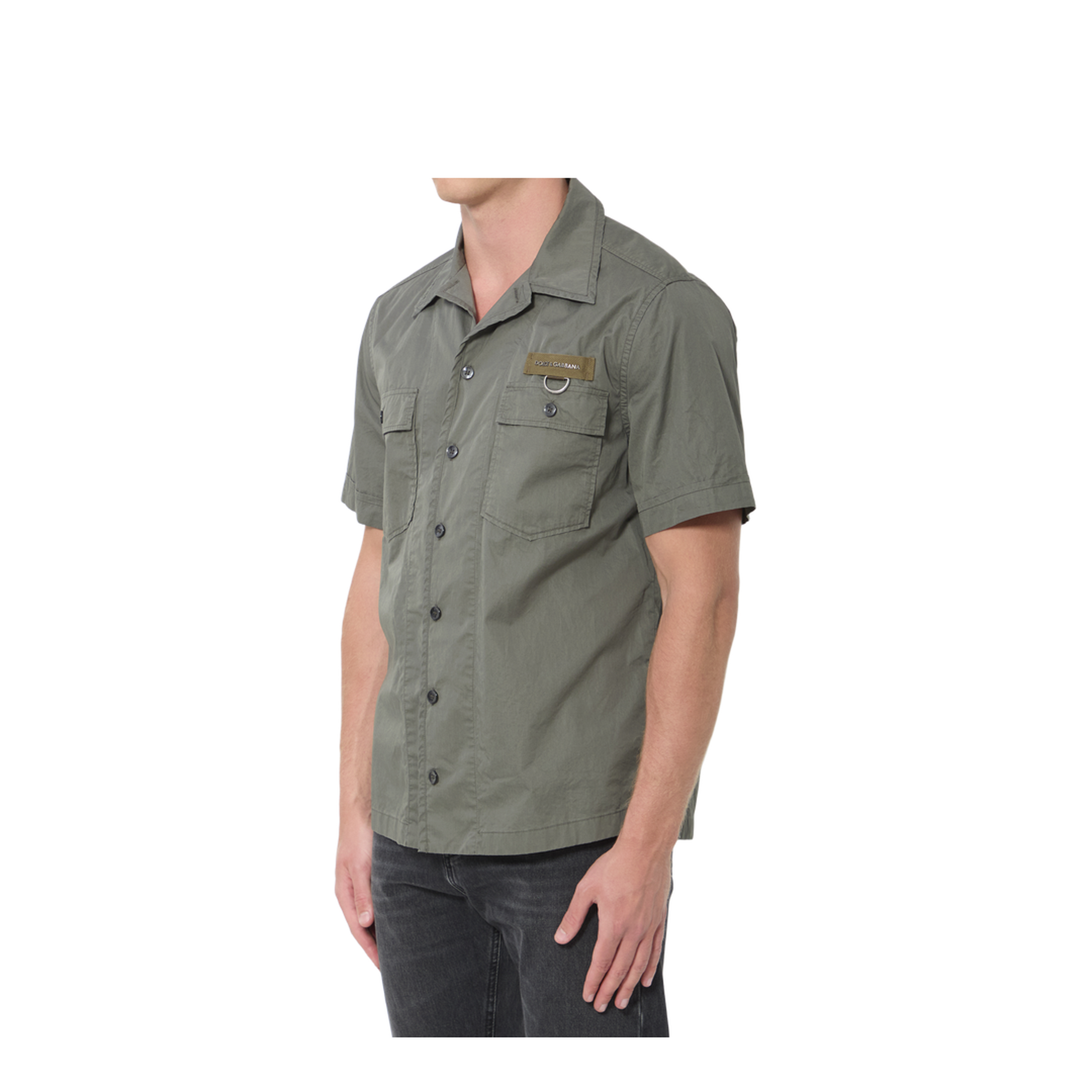 MAYFEYR - Dolce & Gabbana - Military Green Cotton Shirt - G50E3TFU5YPN0755