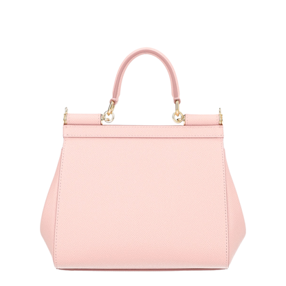 Medium Sicily Top-Handle Bag in Pink