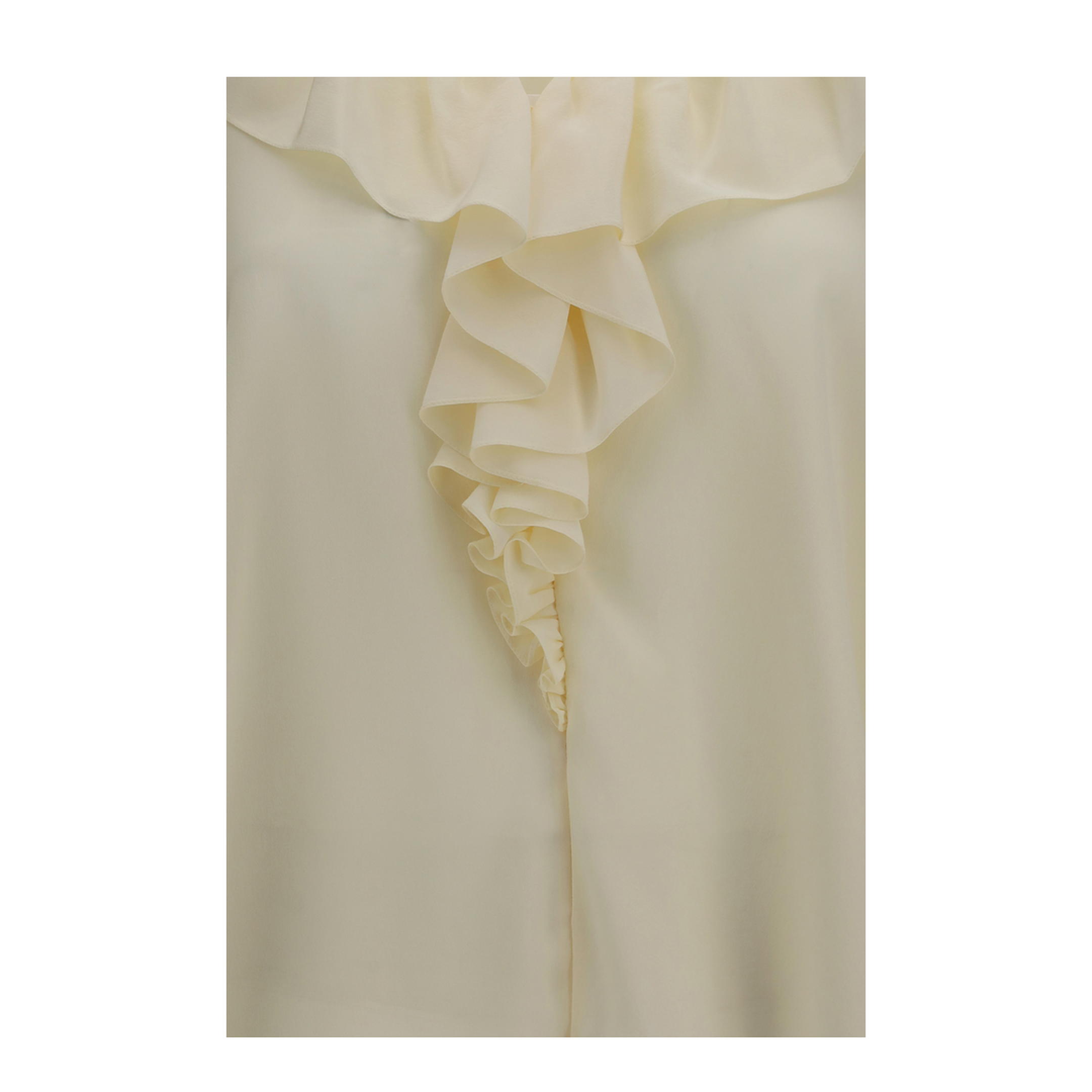 MAYFEYR - Chloè - Ruffled V-Neck Shirt - CH26AHT72005