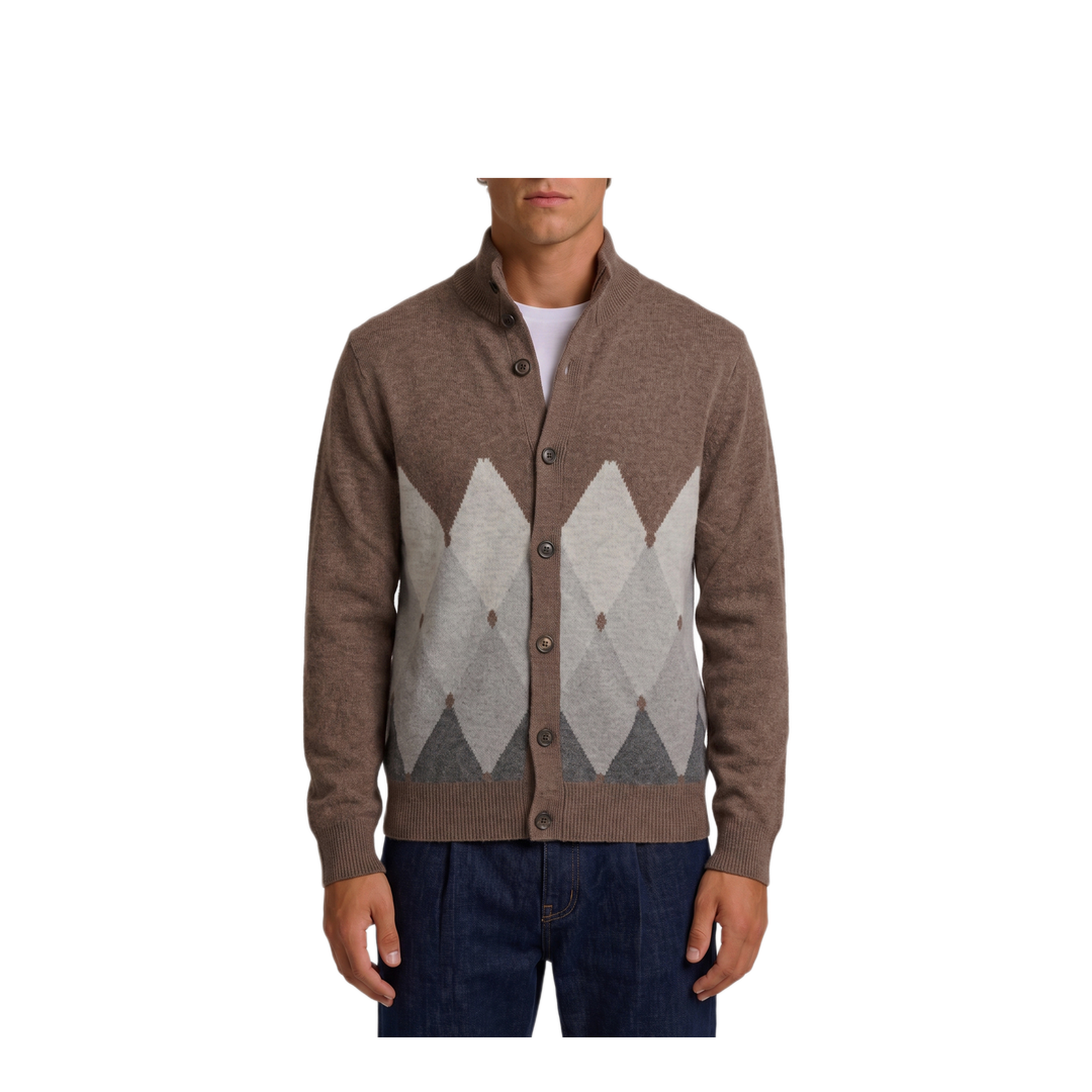 MAYFEYR - BALLANTYNE - Cashmere Diamond Cardigan - B2K1467K0A894547