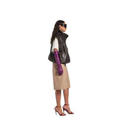 MAYFEYR - Balenciaga - Sleeveless Blouson In Shiny Soft Lambskin - A002FVTUS30