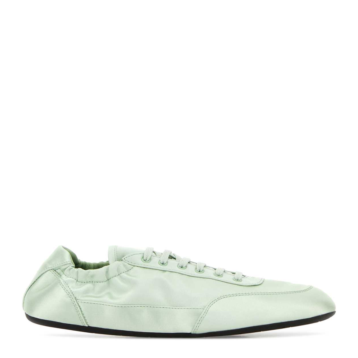 MAYFEYR - Prada - Mind Green Satin Collapse Sneakers - 1E959NFB0052ALFF0934
