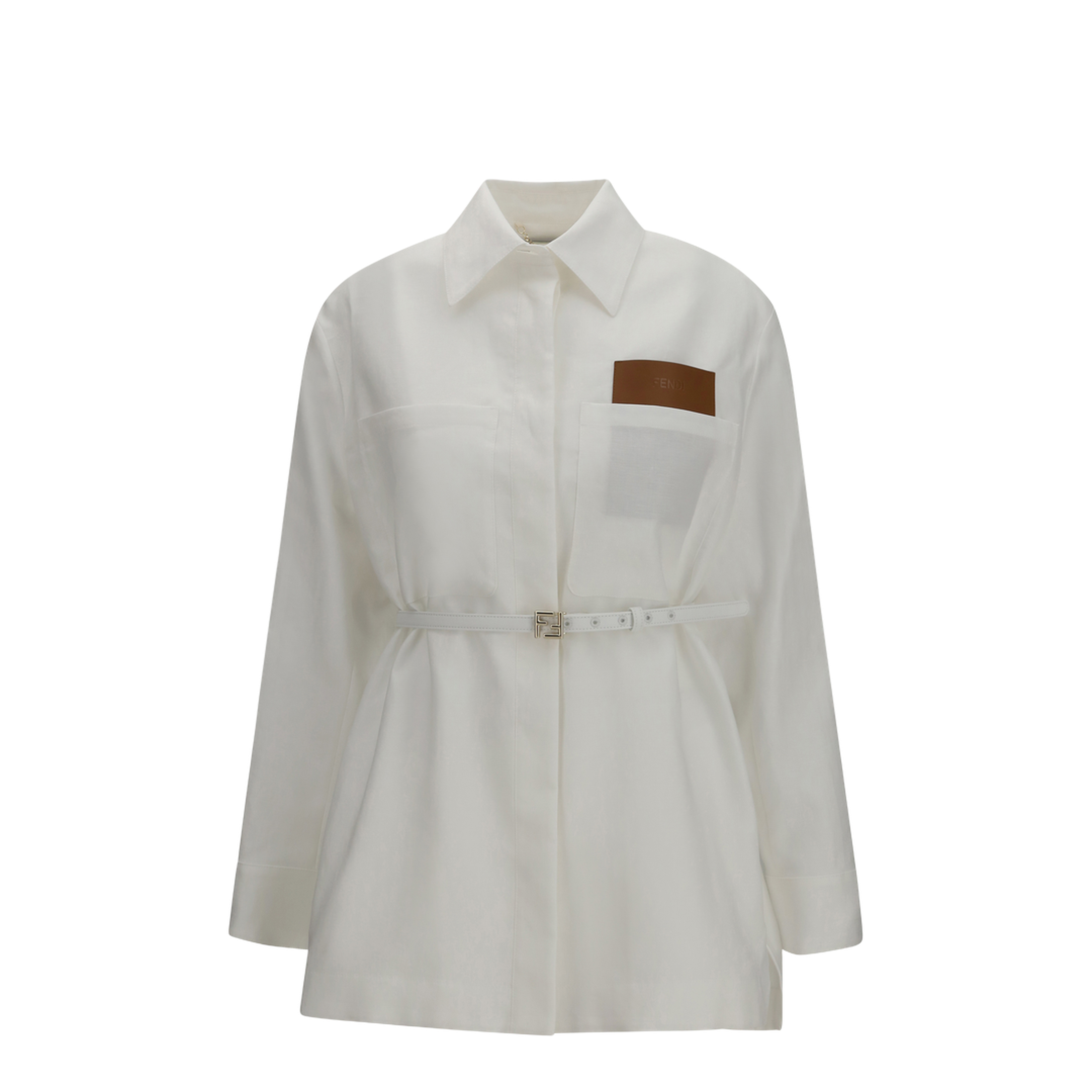 MAYFEYR - Fendi - Linen And Cotton Belted Jacket - FJ7745AWAI