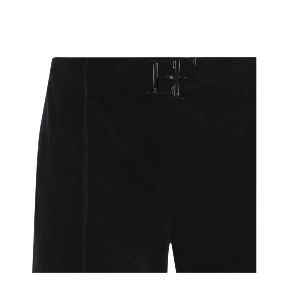 MAYFEYR - Elisabetta Franchi - Black Velvet Pants - PA22467E2110