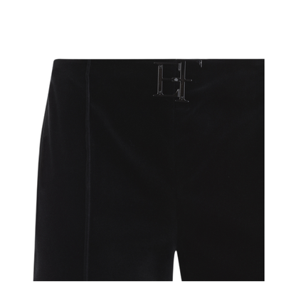 MAYFEYR - Elisabetta Franchi - Black Velvet Pants - PA22467E2110