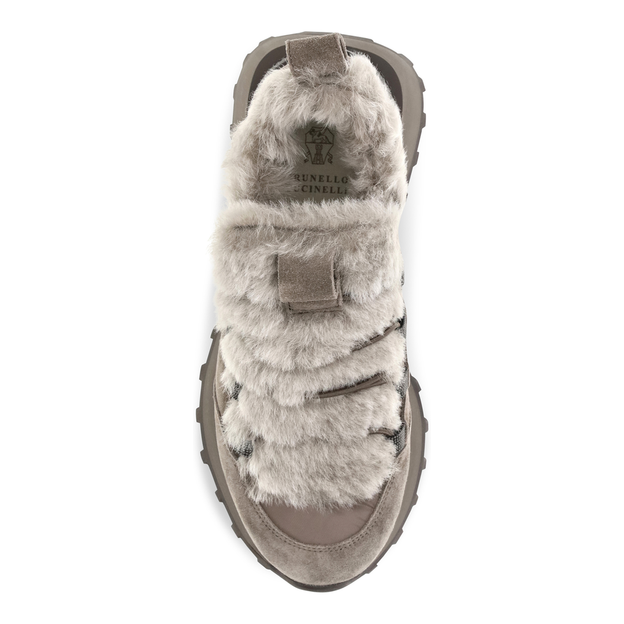 MAYFEYR - Brunello Cucinelli - Suede And Tech Cotton Sneakers With Shearling Lining - MZSFG3387C8187