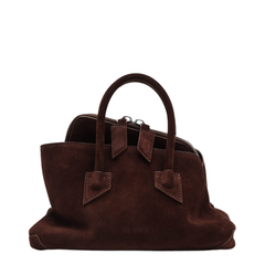 La Passeggiata Mini Suede Top-Handle Bag - Light Brown