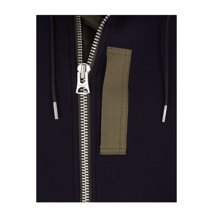 Hoodie with Bomber-Style Inserts