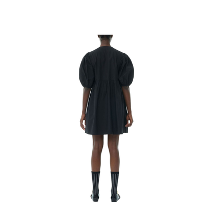 Tie String Poplin Mini Dress