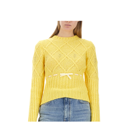 MAYFEYR - CORMIO - Wool Jersey Sweater - OMA5YELLOW