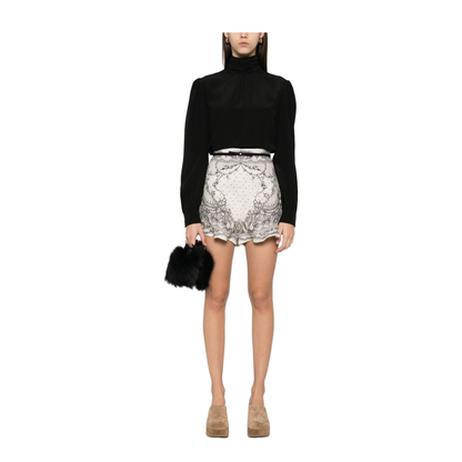 Crush Flat Front Frill Shorts