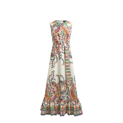 Long Cotton Dress With Pattern