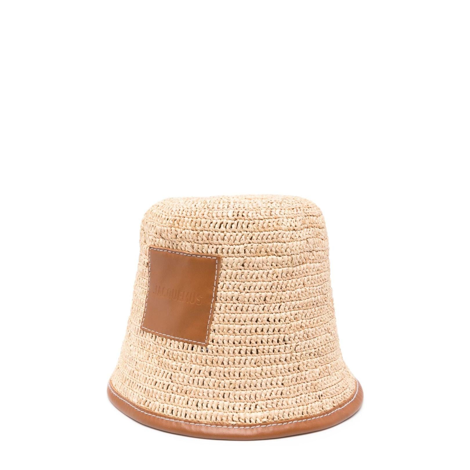 JACQUEMUS Hats Leather Brown