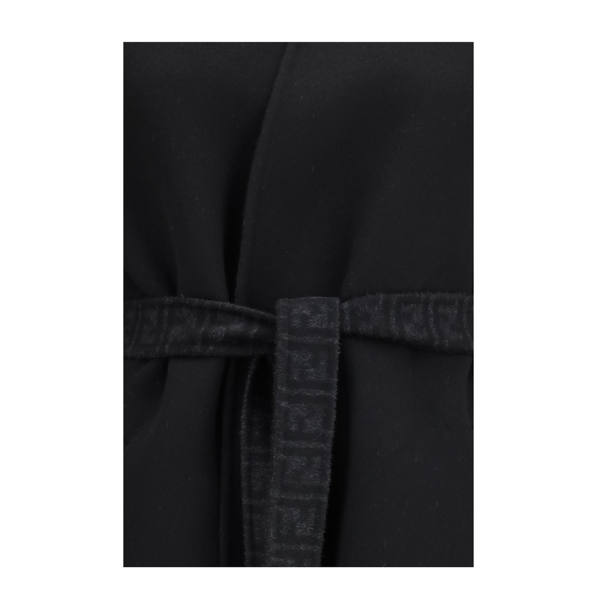 Black Wool Blend Coat