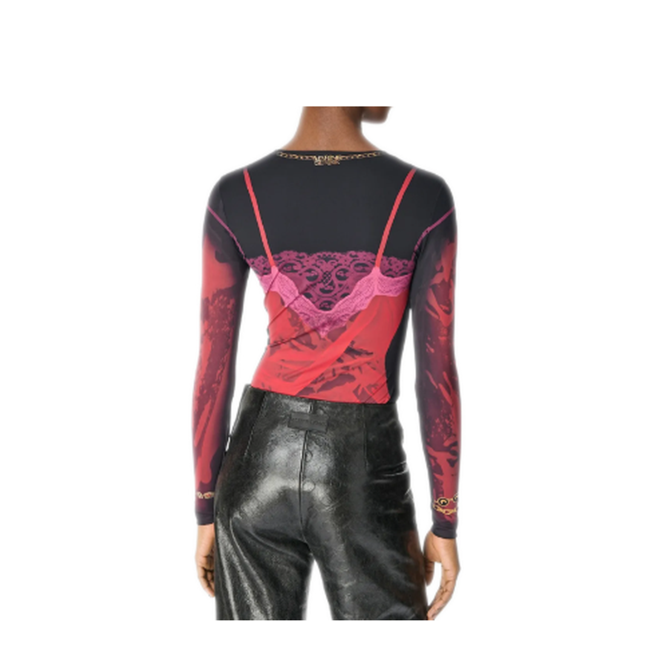 MAYFEYR - Marine Serre - Wet Nuisette Printed Jersey Ls Crewneck Top - WTS006ACJER0085RD11