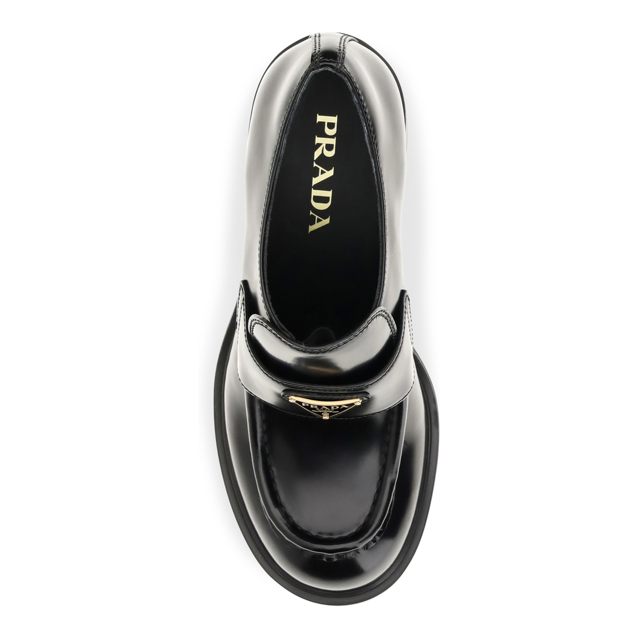 MAYFEYR - Prada - Leather Heeled Loafers - 1D563OF085055F0002